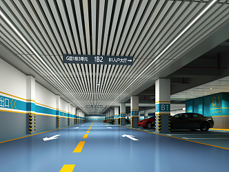 Underground Parking Modern Parking 3d model