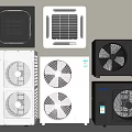 Modern air conditioner external unit 3d model