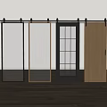 Sliding Barn Doors in Various Styles with Glass Panels and Wooden Designs
