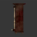 Vintage Style Red Entryway Cabinet And Side Cabinet With Gold Accents