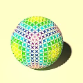 Colorful Geometric Patterned Sports Ball With Vibrant Multicolors For Physical Activity Equipment