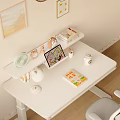 Adjustable Kids Study Desk and Chair Set with Ergonomic Design Lamp Books and Stationery