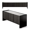 Modern Dark Wooden Entryway Cabinet And Sideboard With Sleek Storage Cabinet Design