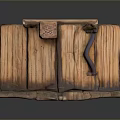 Wooden Birdhouse With Shingle Roof On Carved Post And Detailed Design