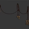 Decorative Hanging Wooden Balls With String For Home Living Accessories