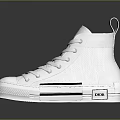 White High Top Canvas Shoes With Classic Laces And Casual Style Soles