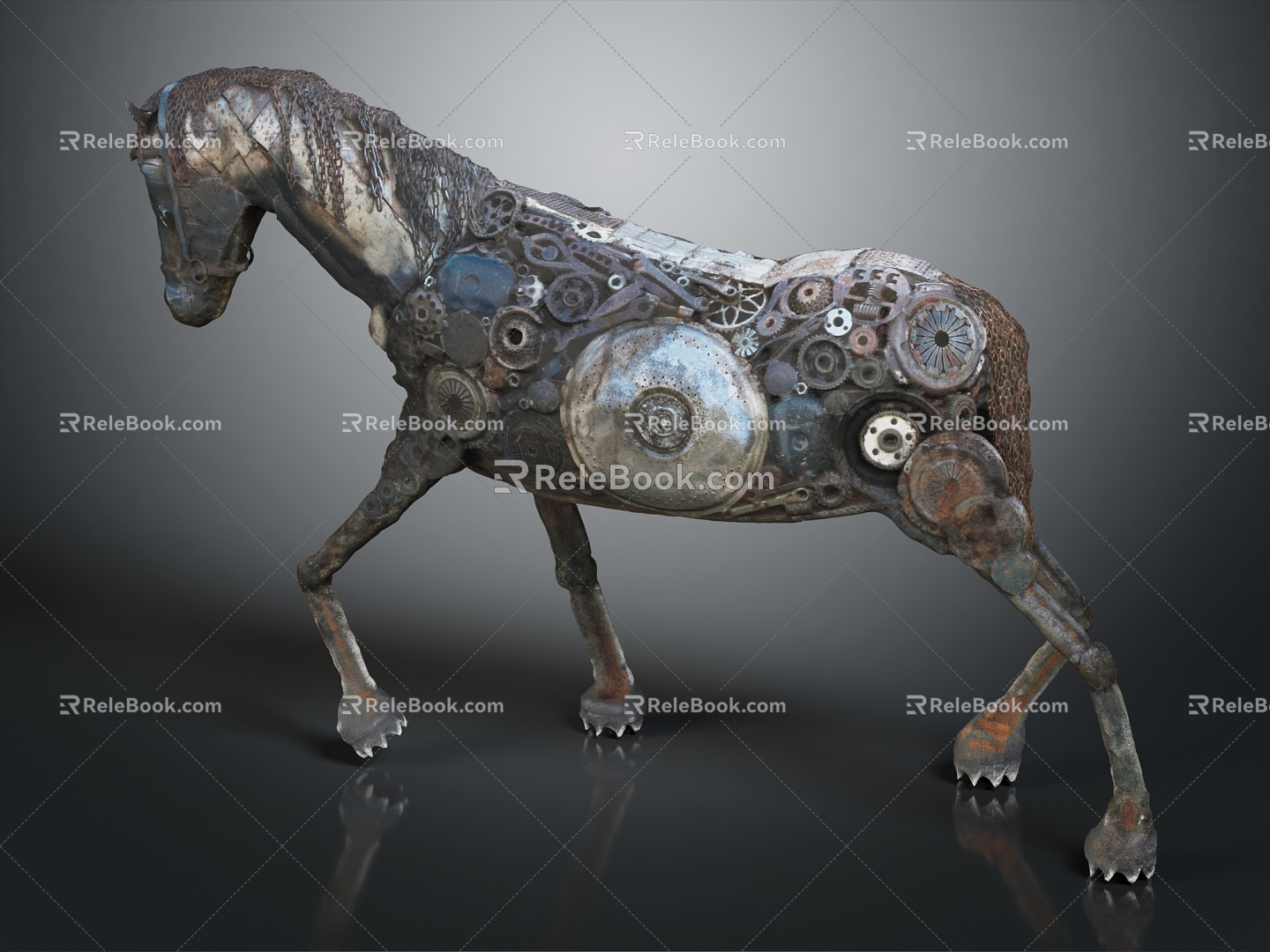 Modern Robot Transformers War Horse Robot Mechanical Horse 3d model