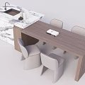 Nakajima counter bar counter operating table dining table and chairs 3d model