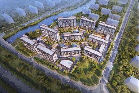 New Chinese Residential Building 3d model