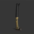 Claw Hammer With Black And Yellow Handle And Metal Head 3d model