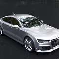 Silver Audi Luxury Sports Sedan With Sleek Exterior Design Alloy Wheels And Modern Front Grille