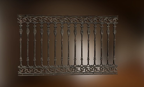 European-style guardrail 3d model