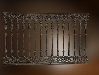 European-style guardrail 3d model