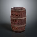 Vintage Wooden Barrel Sculpture Carving with Powder 100 lbs Middletown Oct 1784