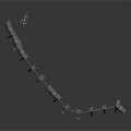 Industrial Metal Platform Structure With Multiple Support Legs And Safety Railing