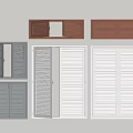 Shutter grille window shutter curtain 3d model