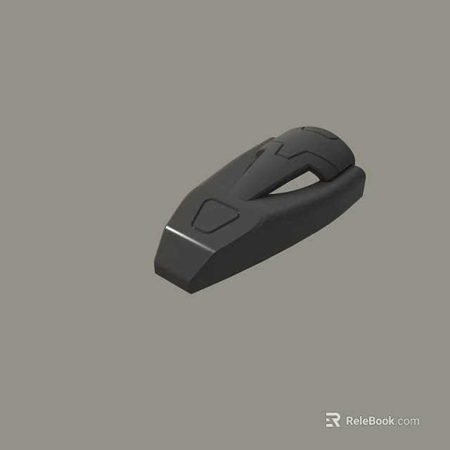 Black Modern Ergonomic Handheld Device With Sleek Design And 3D Model Look 3d model 