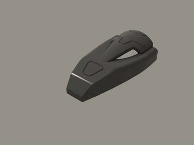 Black Modern Ergonomic Handheld Device With Sleek Design And 3D Model Look 3d model
