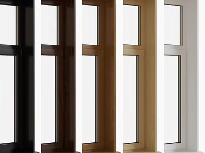 Stylish Casement Windows With Multiple Color Options And Modern Design For Home Interiors 3d model