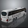 White Luxury LUXLINES Coach Bus With Large Windows And Modern Exterior Design