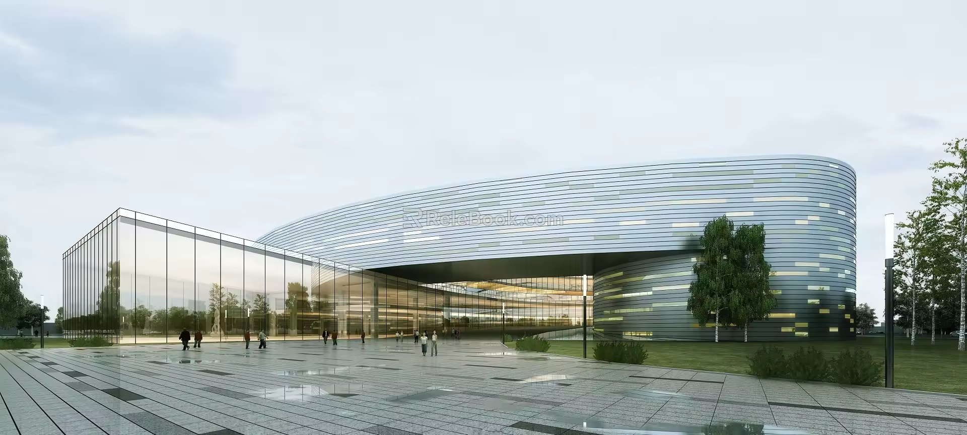 Modern Art Museum Architecture Circle Triangle Cui Kai Science Park 3d model