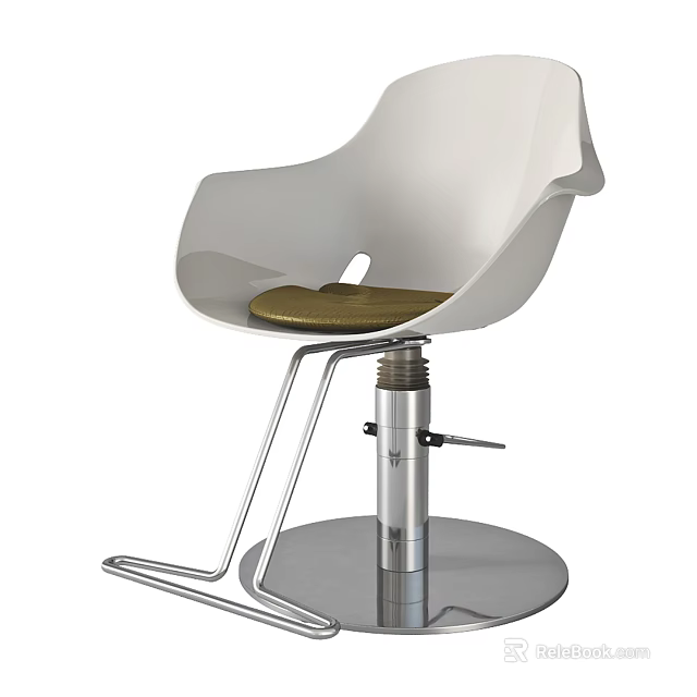 Modern Massage Chair With Comfortable Seat And Adjustable Metal Base 3d model 