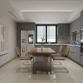 Modern Living Dining Room with City View Curved Sofa Beige Armchair Round Coffee Table