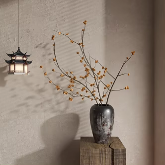 Quiet Flower Art Middle Ancient Flower Art New Chinese Style Flower Art Modern Flower Art Vase 3d model