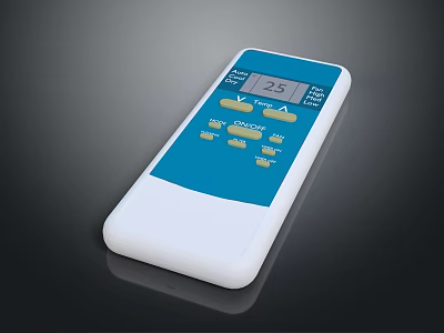 Modern Smart Television with Digital Display Remote Control for Easy Operation 3d model
