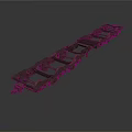 Detailed Train Bogie Metal Mechanical Structure With Wheels And Connecting Parts
