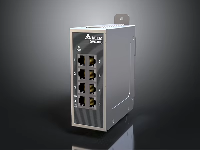 Delta DVS Series Industrial Ethernet Switch With Multiple Ports And Rack Mount Design 3d model