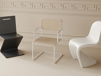 Modern Dining Chair Single Chair Leisure Chair 3d model