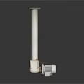 White Industrial Mechanical Equipment With Electric Motor And Flange Mounted Shaft