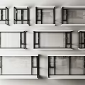 windows bay windows casement windows floor-to-ceiling windows balcony windows 3d model