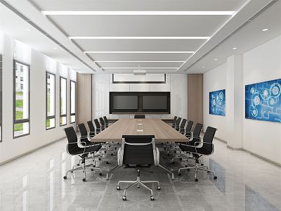 Modern Conference Room 3d model