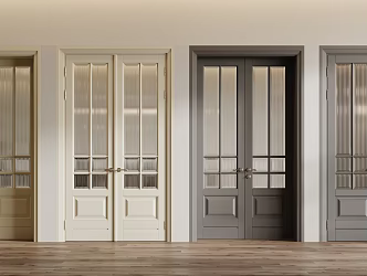 French double door swing door sliding door folding door security door 3d model