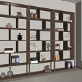 New Chinese Bookshelf Storage Rack 3d model