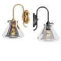 Modern Crystal Chandeliers With Transparent Glass Rods And Gold Accents For Interior Design