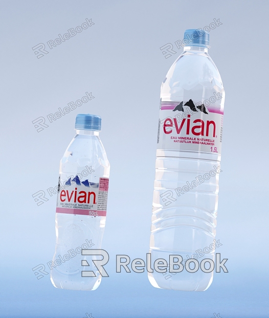 Evian Bottled Water Mineral Water Drink Plastic Bottle Mineral Water Bottle Water Bottle model