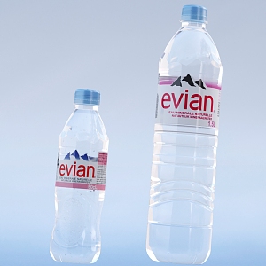 Evian Bottled Water Mineral Water Drink Plastic Bottle Mineral Water Bottle Water Bottle 3d model