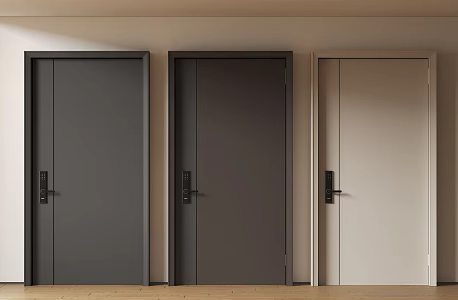 Modern Minimalist Entry Door Anti-theft Door Top Single Door Sub-mother Door Password Door 3d model