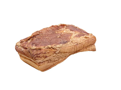 Smoked Thick Cut Brown Meat With Juicy Texture And Tender Appearance 3d model