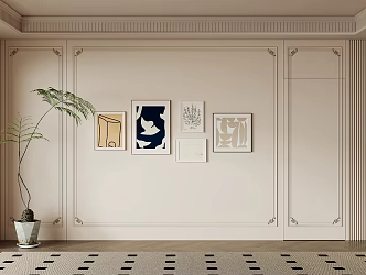 French TV background invisible door 3d model
