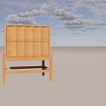 Modern Wooden Bedside Table With Two Drawers And Square Legs Design