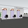 Modern Beauty Hair Salon Interior Design With Mirrors Chairs Green Plants And Display