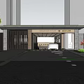 Modern Gate Community Gate 3d model