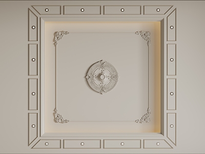 French Ceiling Bedroom Ceiling Guest Restaurant Ceiling 3d model