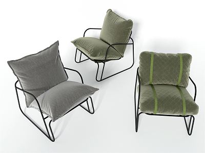 Leisure chair with metal bracket for modern sofa chair model