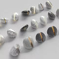 Pebble Landscape Courtyard Pebble Landscape Light Garden Light Split Mirror Pebble Courtyard Decorative Block Stone 3d model