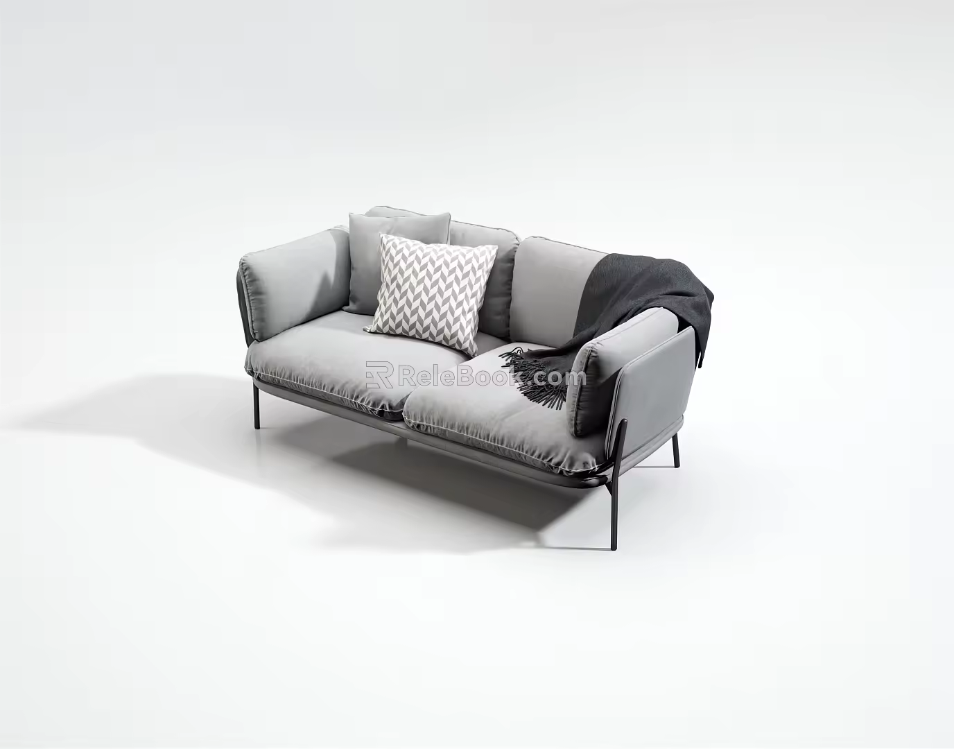 Modern double sofa 3d model
